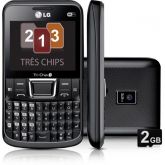 Celular LG Tri Chip C333; Câmera 3.2MP;Teclado Qwerty; Wi-Fi