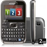 Celular Motorola EX117 Motokey; Preto Cromo; Tri Chip