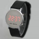 Relógio com display espelho elegante; Digital; De pulso LED