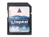 Cartão de Memória Kingston; 4GB SDHC; Class 4